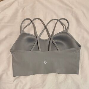 Lululemon like a cloud longline light support B/C cup grey bra size 8